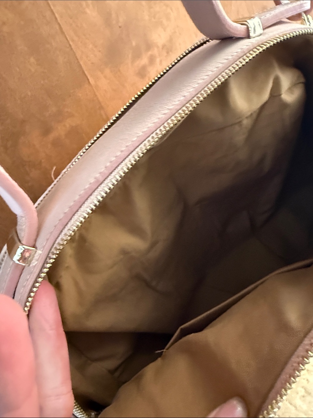 Brand new Woven Dome Satchel Italian leather Handbag in Blush - Picture 4 of 4